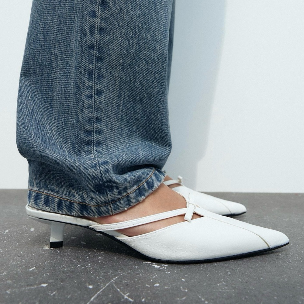 ZARA HEELED MULES WITH BOW
